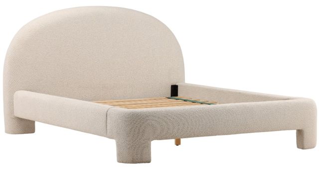 Dovetail Furniture Amir Cream King Upholstered Panel Bed-1