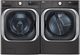 LG Black Steel Front Load Washer & Gas Dryer Laundry Pair-0