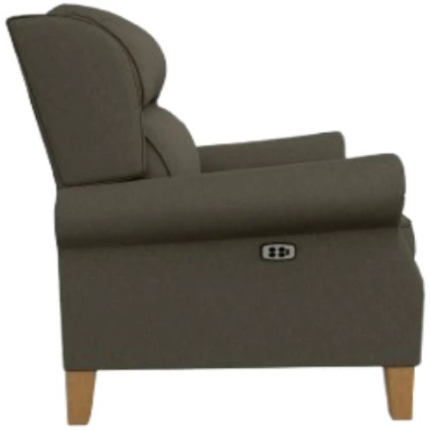 Best® Home Furnishings Customizable Joanna Power High Leg Recliner with Honey Birch Legs-2