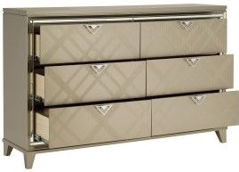 Mazin Furniture Bijou Champagne Dresser-2