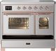 Ilve® Majestic III 40" Stainless Steel Pro Style Induction Range with Triple Glass Door and Copper Trim-2