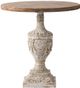A & B Home Natural Round 31"D Side Table with Antique Off-White Base-1