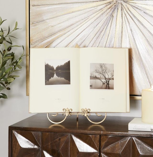 Deco Marche Gold Scroll Display Easel with Foldable Stand-4