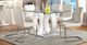 Furniture of America® Lodia I Glass Top Rectangular Dining Table with White Base -1