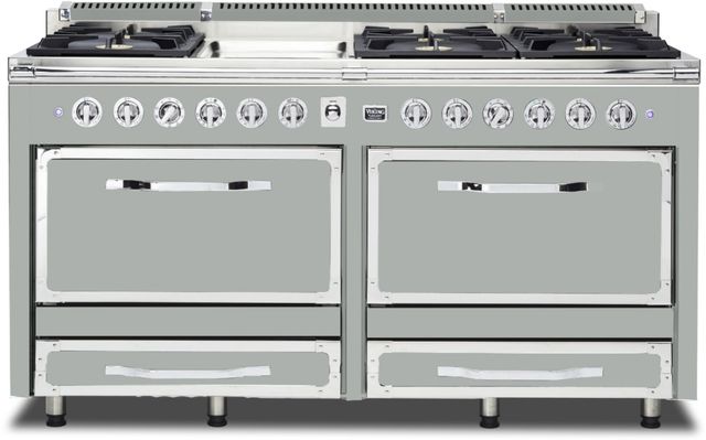 Viking® Tuscany 66" Arctic Grey Dual Fuel Pro-Style Dual Fuel Natural Gas Range-0