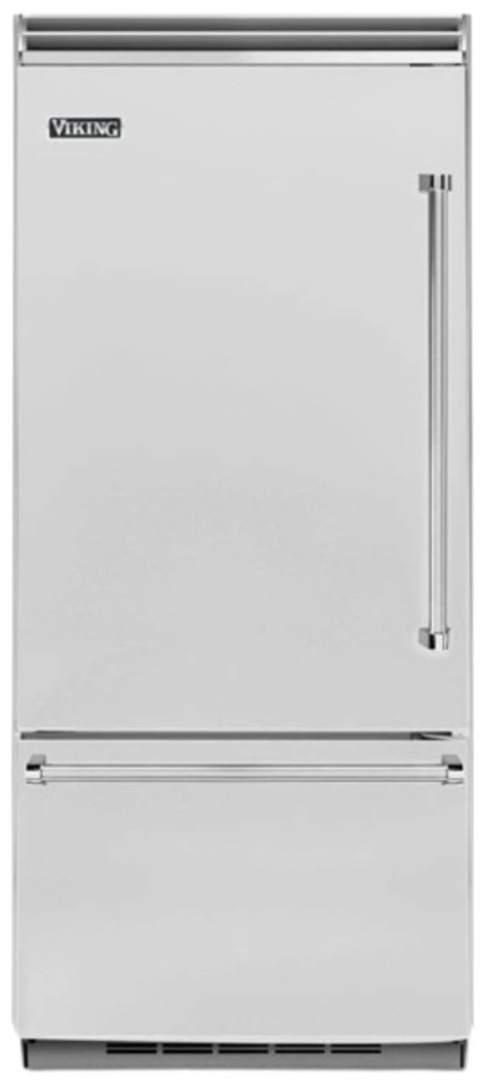 Viking® 5 Series 36 in. 20.4 Cu. Ft. Stainless Steel Built In Counter Depth Left Hinge Bottom Freezer Refrigerator
