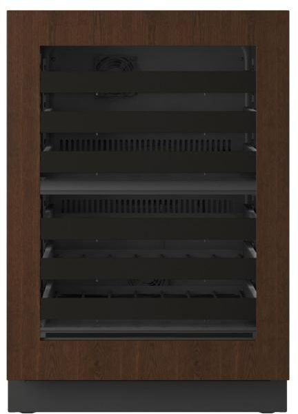 U-Line® Seamless Collection 24" 4.9 Cu. Ft. Panel Ready Dual-Zone Wine Refrigerator with Glass Door-0