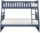 Homelegance® Nora Blue Twin/Full Bunk Bed-2