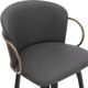 Inspire™ Lawson 2-Piece Charcoal/Black/Aged Gold 26" Swivel Counter Stool -4