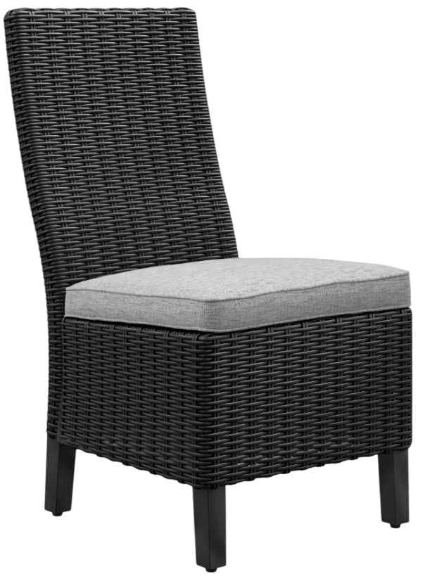 Signature Design by Ashley® Beachcroft 2-Piece Black/Light Gray Resin Outdoor Side Chair Set-1