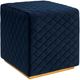 TOV Furniture Kent Navy Textured Velvet Cube Ottoman-1