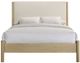 Elements International Jonas Natural/White Full Upholstered Panel Bed-3