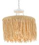 Currey & Company Samoa Gesso White/Natural Rope Small Pendant-0