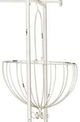 A & B Home White Novelty Pushcart Plant Stand with 2 Baskets-1