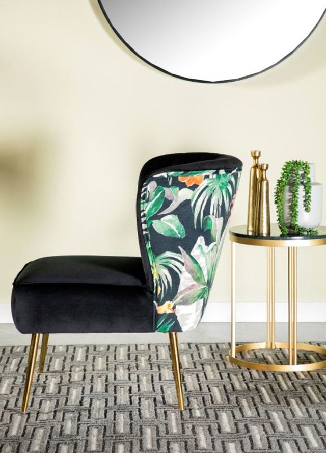 Coaster® Black Tufted Upholstered Accent Chair-2