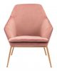 Zuo® Debonair Pink and Gold Arm Chair-1