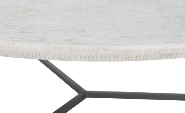 Moe's Home Collection Chloe White Coffee Table with Black Iron Base-2