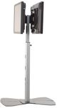 Chief® Silver Medium Flat Panel Dual Display Floor AV Stand-0