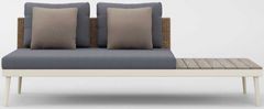 Brown Jordan® 20TWENTY Armless Loveseat with Left End Table