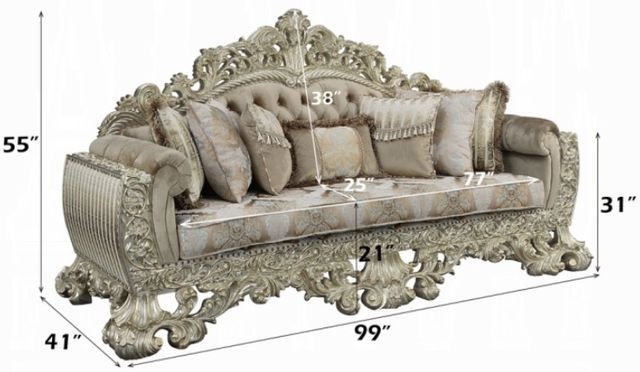 ACME Furniture Sorina Antique Gold Sofa-2