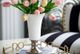 A & B Home Elliette Pedestal Gold/White Vase-3