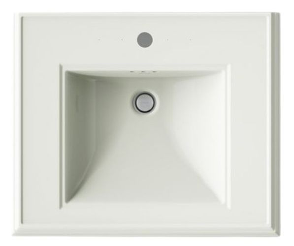 Kohler Memoirs® Dune 19.88" Pedestal/Console Table Bathroom Sink Basin with Single Faucet-Hole Drilling-1