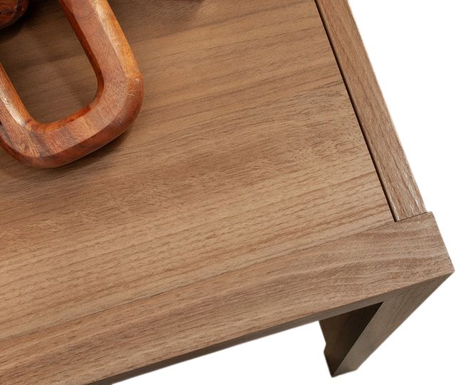 Sauder® Pacific View® Saddle Walnut™ L-Shaped Desk with Storage-3