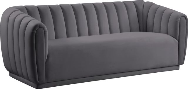 Meridian Furniture Dixie Grey Velvet Sofa-0