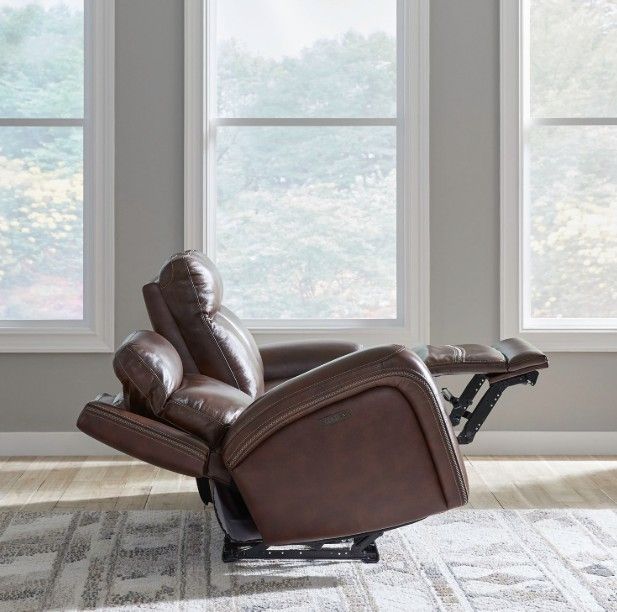 Liberty Furniture Blair Cognac Leather Power Reclining Zero Gravity Sofa-3