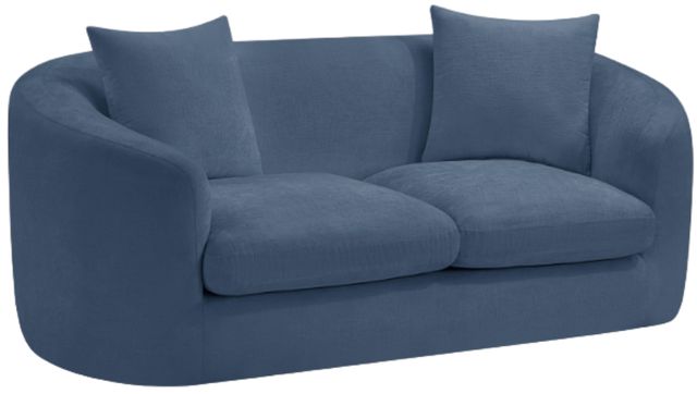Meridian Furniture Penelope Light Blue Chenille Fabric Loveseat-0
