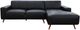 Mazin Furniture Ipanema 2-Piece Black Right-Arm Facing Loveseat Sectional and Chaise-1