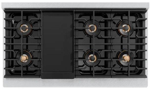 ZLINE Paramount 48" 6.7 cu. ft. Satin Stainless Steel Paramount Dual Fuel Range with 8 Burner DuoPro™ Cooktop and Dual Ovens-3