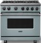 Viking® 7 Series 36" November Sky Pro Style Natural Gas Range-0