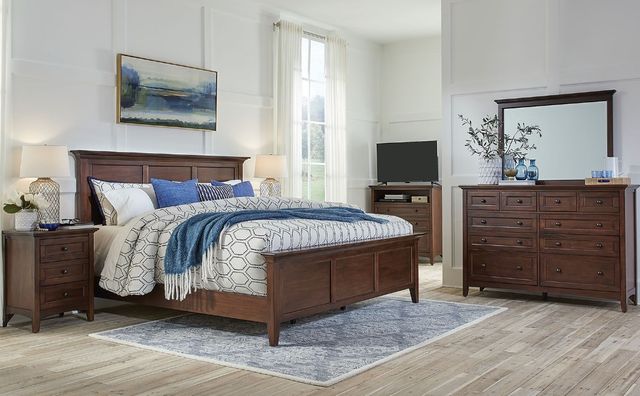 A-America® Westlake Cherry Brown King Panel Bed-3