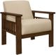 Mazin Furniture Helena Light Brown Upholstered Storage Accent Chair-0