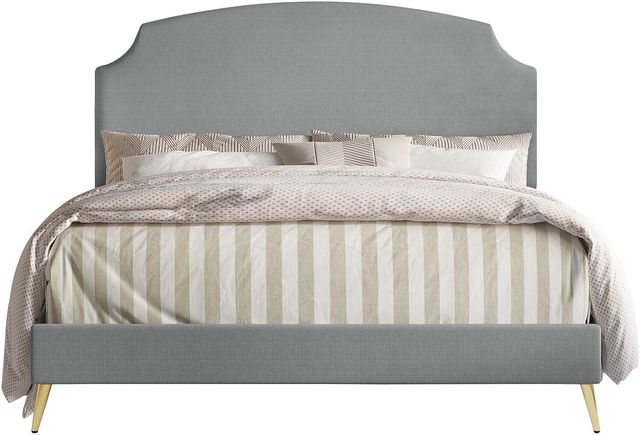 Fashion Bed Group Theo Grey King Upholstered Bed-0