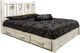 Montana Woodworks® Homestead Ready to Finish Full Platform Storage Bed with Laser Engraved Moose Design-0