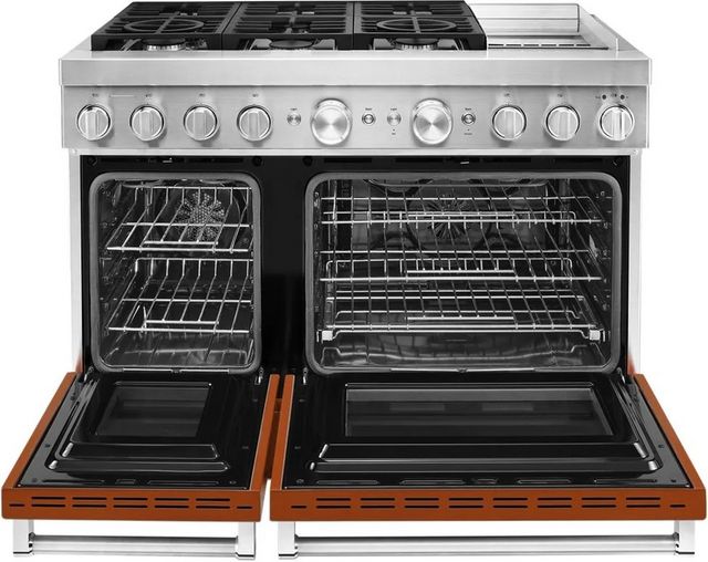 KitchenAid® 48" Scorched Orange Pro Style Dual Fuel Range with Griddle-4