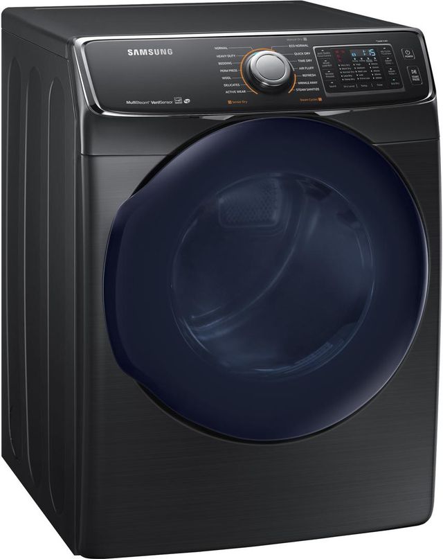 Samsung 7.5 Cu. Ft. Fingerprint Resistant Black Stainless Steel Front Load Gas Dryer-2
