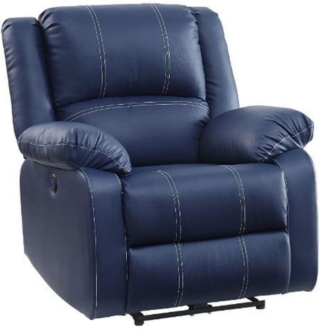 ACME Furniture Zuriel Blue Power Recliner Lacks Furniture