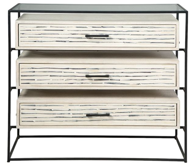 Signature Design by Ashley® Crewridge Black/Cream Accent Cabinet-2