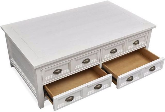 Magnussen Home® Heron Cove Chalk White Lift Top Storage Cocktail Table with Casters-3