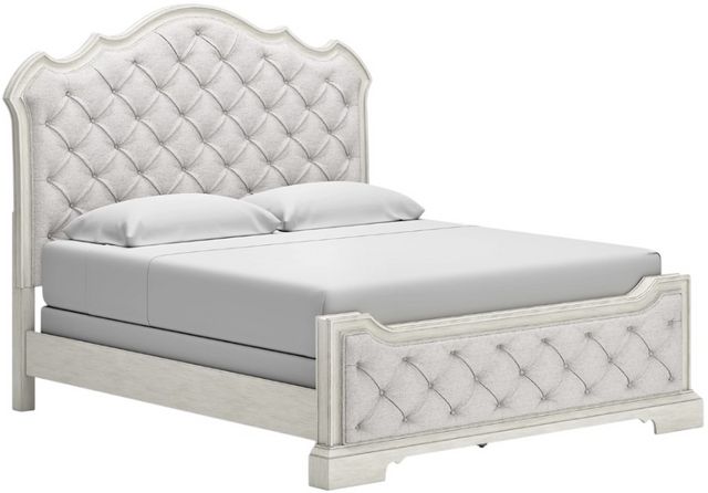 Signature Design by Ashley® Arlendyne Antique White King Upholstered Bed-0