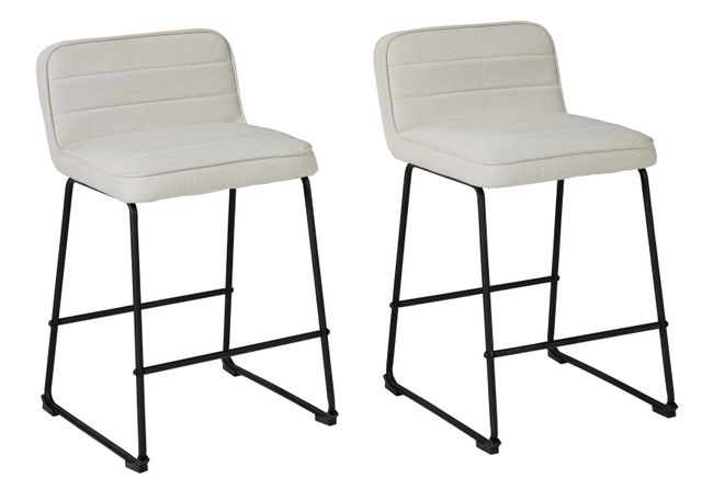 Signature Design by Ashley® Nerison Linen/Black Counter Stool-1