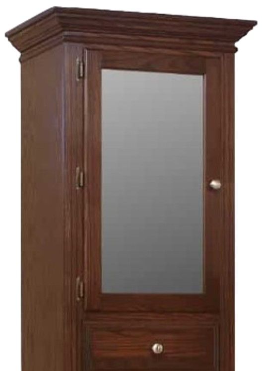 Wolfcraft Furniture McKinley Brown Armoire with Pull Tray-1