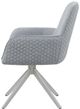 Coaster® Abby Light Grey/Chrome Flare Arm Side Chair-3