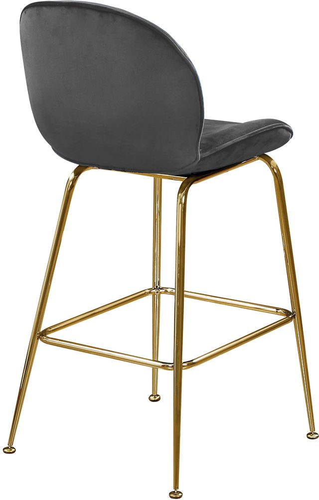 Meridian Furniture Paris Gray Velvet Counter Stool-1