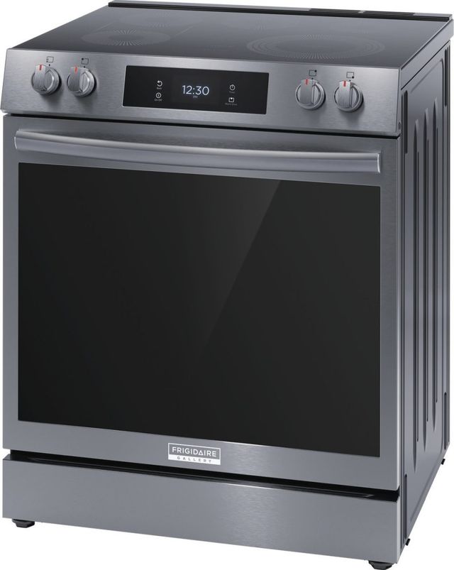 Frigidaire Gallery® 30" Smudge-Proof® Black Stainless Steel Slide-In Electric Range-1