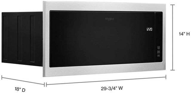 Whirlpool® 1.1 Cu. Ft. Stainless Steel Frame Built In Microwave-4