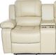 Kwality Imports Alice Taupe Manual Reclining Loveseat With Console-1